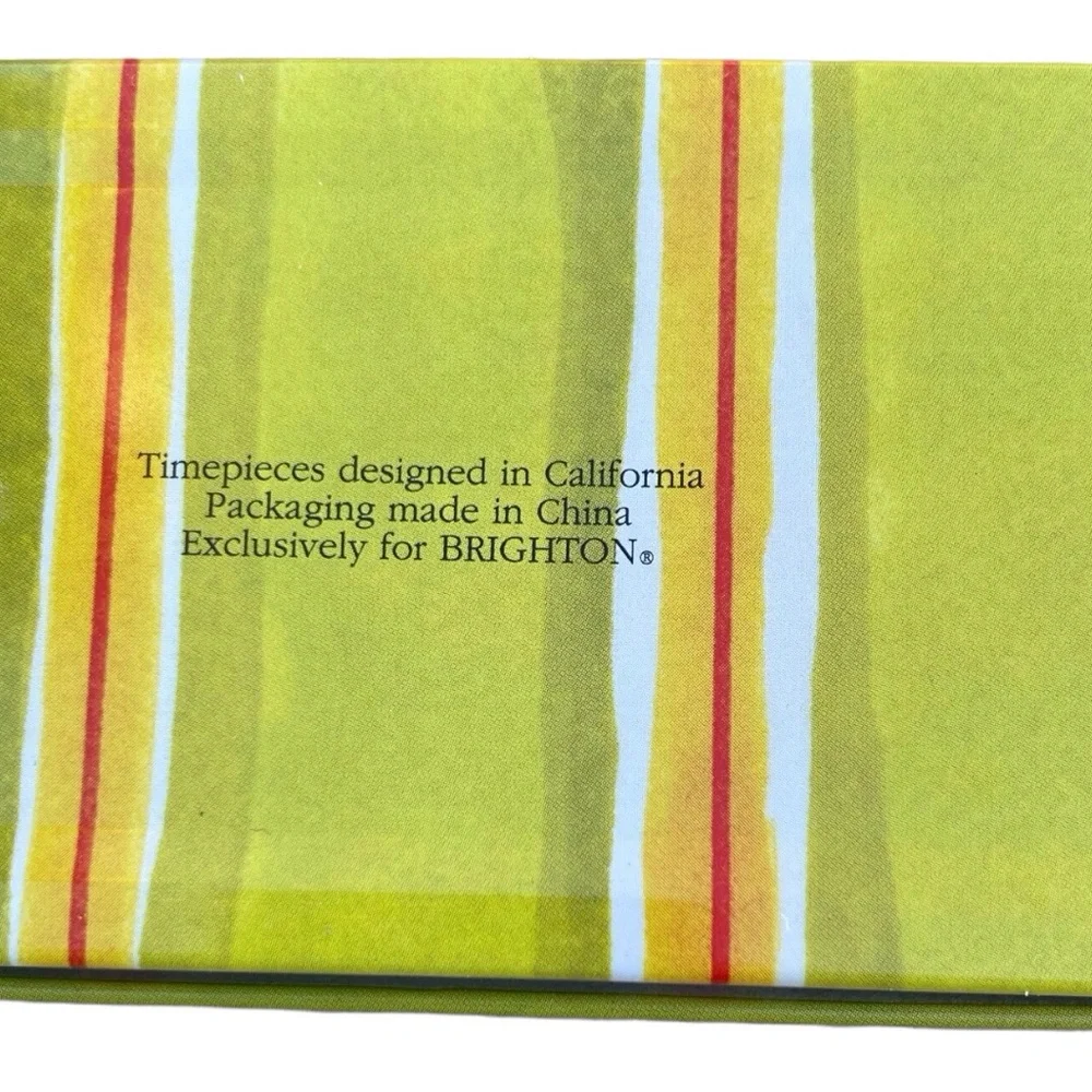 Brighton Tin Vintage Love Fun Red Yellow 10”x3”